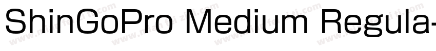 ShinGoPro Medium Regula字体转换